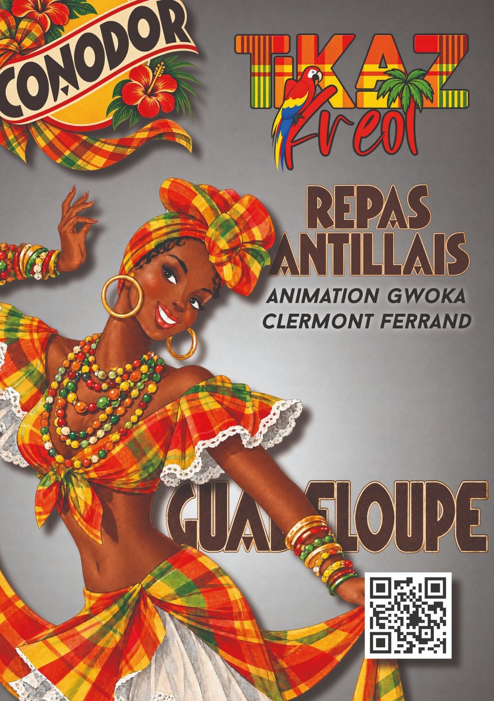 Affiche de la soirée antillaise du 7 novembre 2026 à Clermont-Ferrand